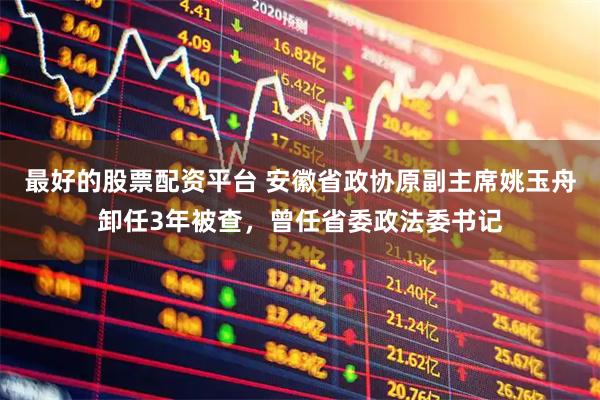 最好的股票配资平台 安徽省政协原副主席姚玉舟卸任3年被查，曾任省委政法委书记
